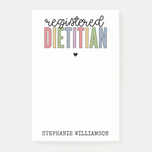 Custom Registered Dietitian Multicolored RD Post_it Notes