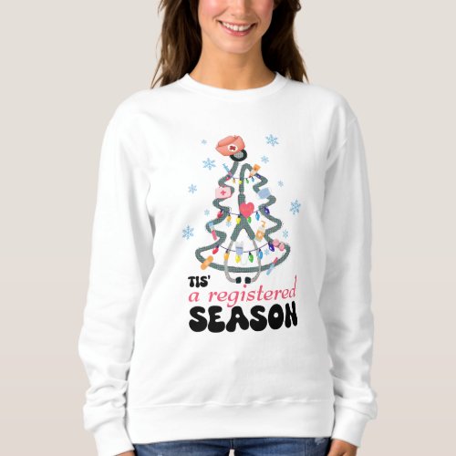 Custom registered nurse retro vintage Christmas Sweatshirt