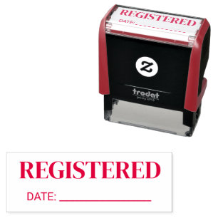Custom Registered School Self Inking Rubber Stamp