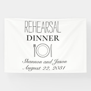 Custom Rehearsal Dinner Paper Party Banner