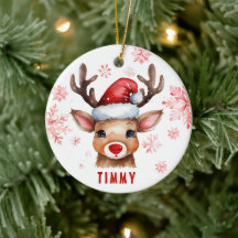Custom Reindeer Christmas Ornament