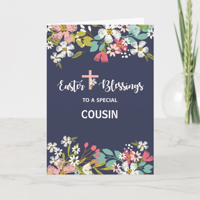 Custom Relation Easter Blessings of Risen Christ Card (Front)