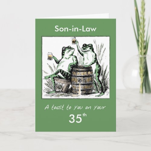 Custom Relationship Age Son_in_Law 35th Birthday Card