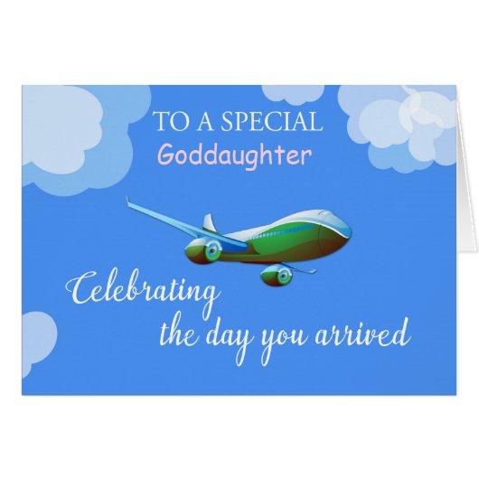 Custom Relationship, Goddaughter Airplane Day Adop (Front Horizontal)
