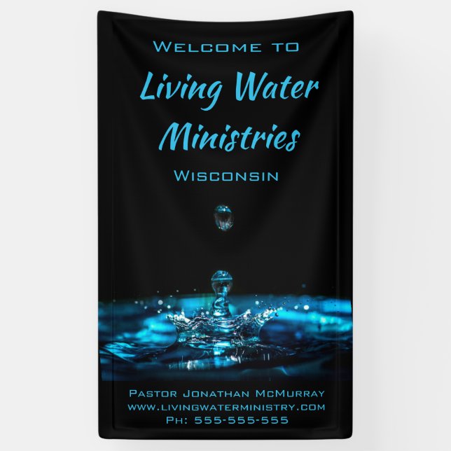 Custom Religious Welcome Banner  (Vertical)