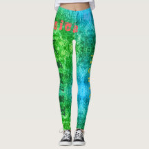 Custom Repeating Name Exercise Leggings