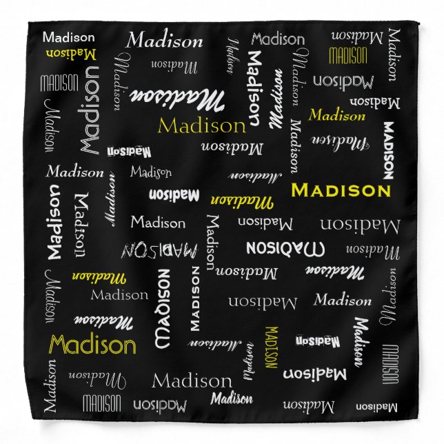 Custom Repeating Name 🎨 Pattern Kerchief (Front)