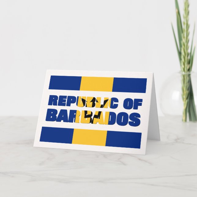 Custom REPUBLIC OF BARBADOS Holiday Card (Front)