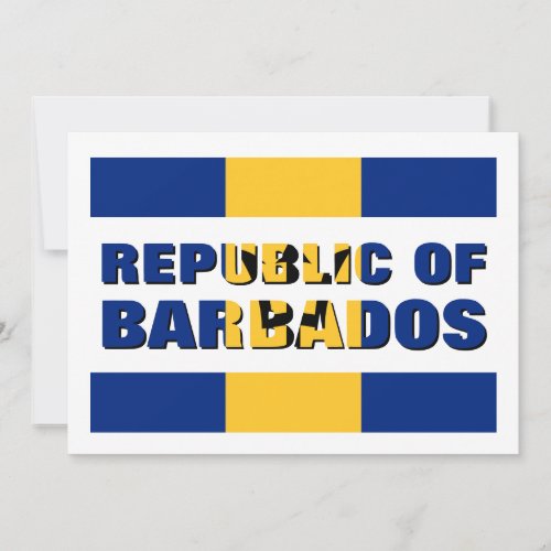 Custom REPUBLIC OF BARBADOS  Holiday Card