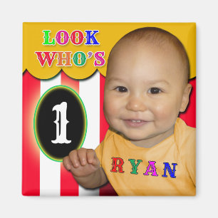 Custom Request Look Who's One Magnet