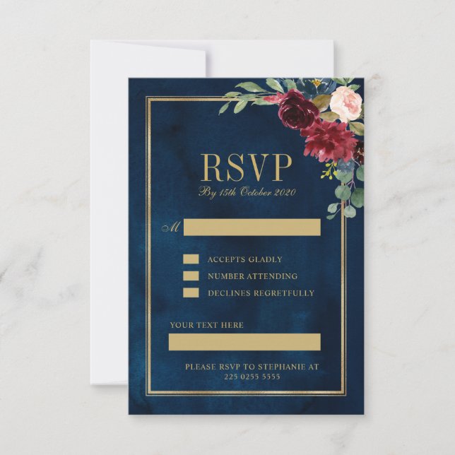 custom request RSVP card (Front)