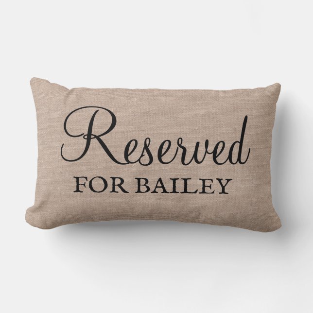 Custom Reserved for the Dog personalized funny  Lu Lumbar Pillow (Front)
