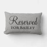 Custom Reserved For The Dog Personalized Funny  Lumbar Pillow at Zazzle