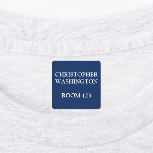 Custom Residential Home Blue Iron On Clothing Labels
