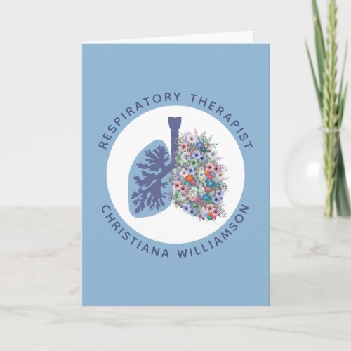 Custom Respiratory Therapist Floral Lungs Gift Card