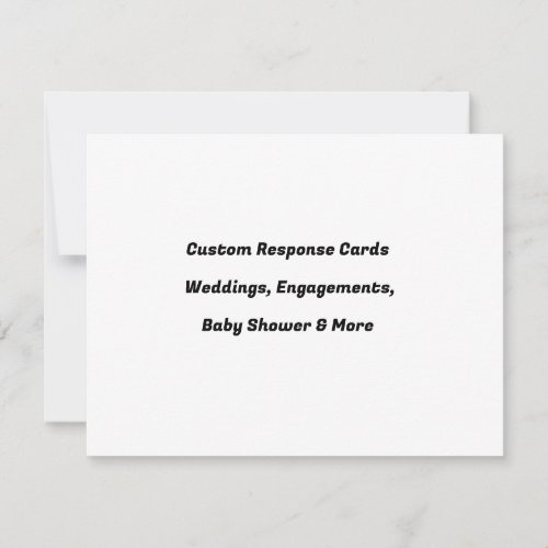 Custom Response Weddings 45 x 625 RSVP Card 