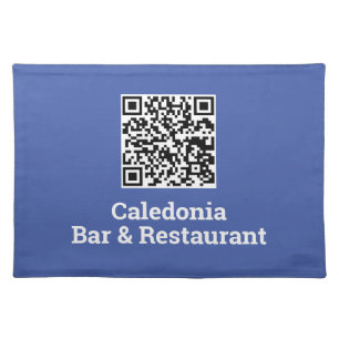 Custom Restaurant Menu QR Code Cafe Placemat