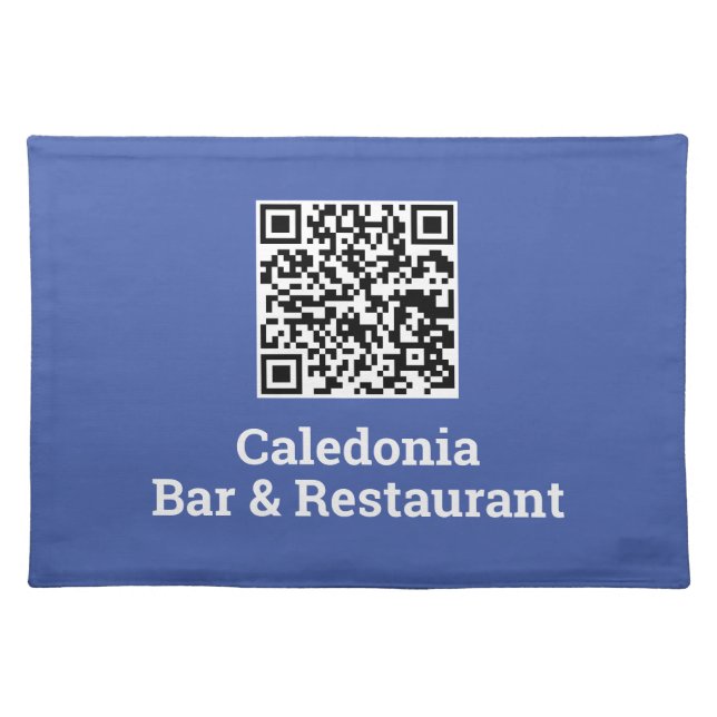 Custom Restaurant Menu QR Code Cafe Placemat (Front)