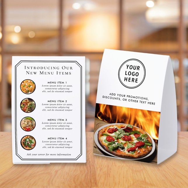 Custom Restaurant Promo Paper Table Tent (Creator Uploaded)