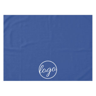 Custom Restaurant Trade Show Business Logo Blue Tablecloth