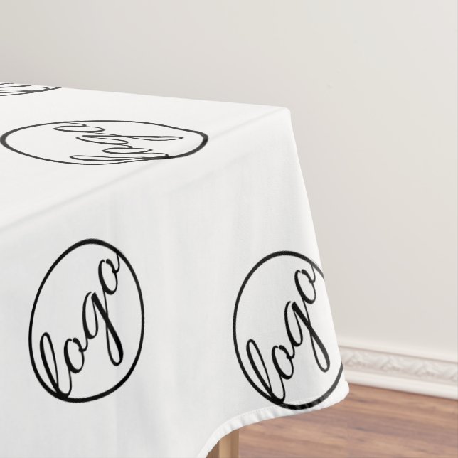 Custom Restaurant Trade Show Business Logo Tablecloth (In Situ)