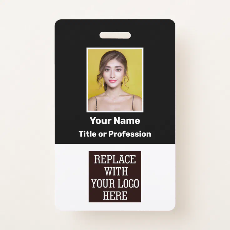 Custom Retail Small Business Employee Security ID Badge | Zazzle