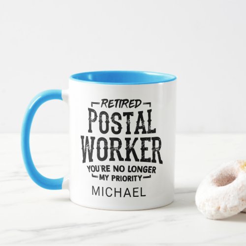 Custom Retired Postal Worker Retirement Mailman  Mug