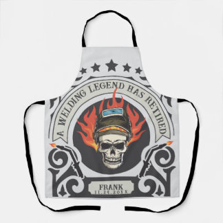 Custom retired welder legend add name apron