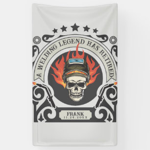 Custom retired welder legend add name banner