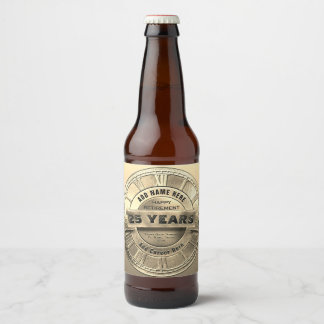 Custom Retirement  Beer Bottle Label