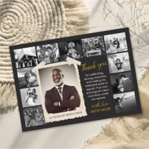 Custom Retirement Favor Card, Retro Photo Collage
