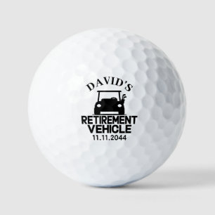 Custom Retirement – Funny Personalized Golf Cart Golf Balls