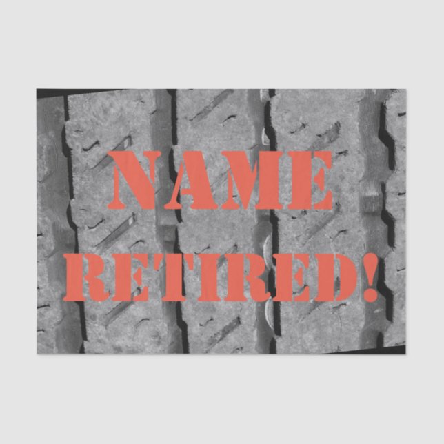 Custom Retirement Gift Wrap Tissue Paper (Front)