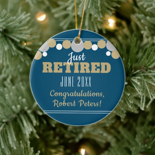 Custom retirement ornament