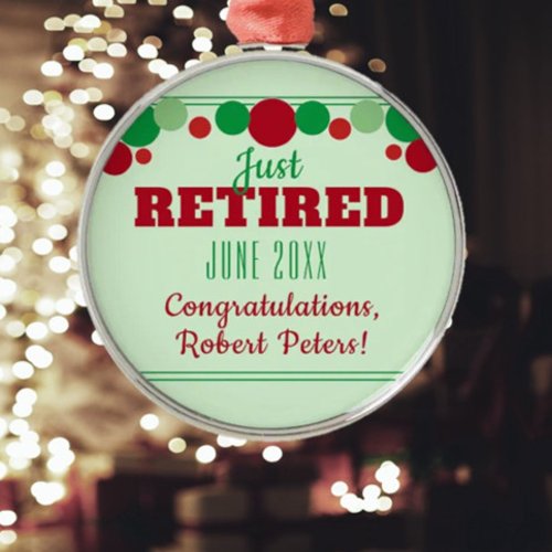 Custom retirement ornament