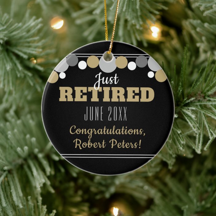 Custom retirement ornament | Zazzle.com