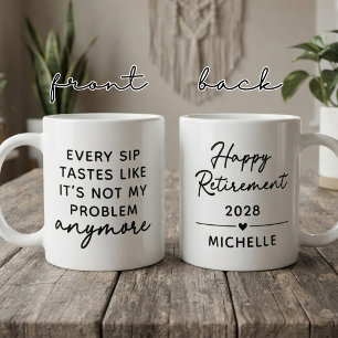 Custom Retirement Party Gift for Boss or Co-Worker Coffee Mug
