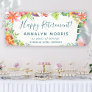 Custom Retirement Party Tropical Floral Modern Banner