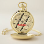 Custom Retirement Pocket Watch<br><div class="desc">the perfect retirement gift -- Truck tire tread image on pocket watch- shown in gold of course</div>