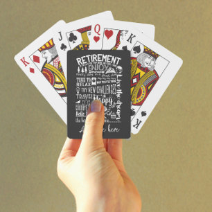 custom Retirement quote leaving gift Poker Cards
