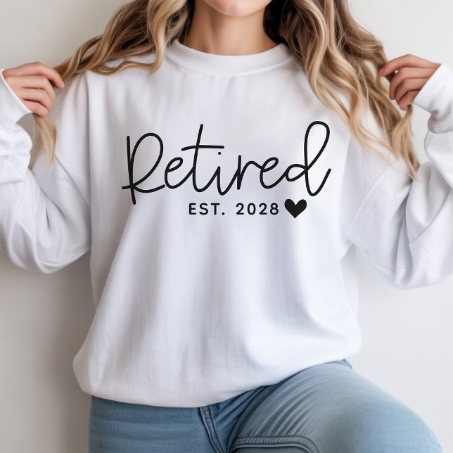 Custom Retirement Sweatshirt Gift for Coworkers (Happy Retirement Sweatshirt Personalized Gift for Coworker, Officially Retired Sweatshirt for Her)