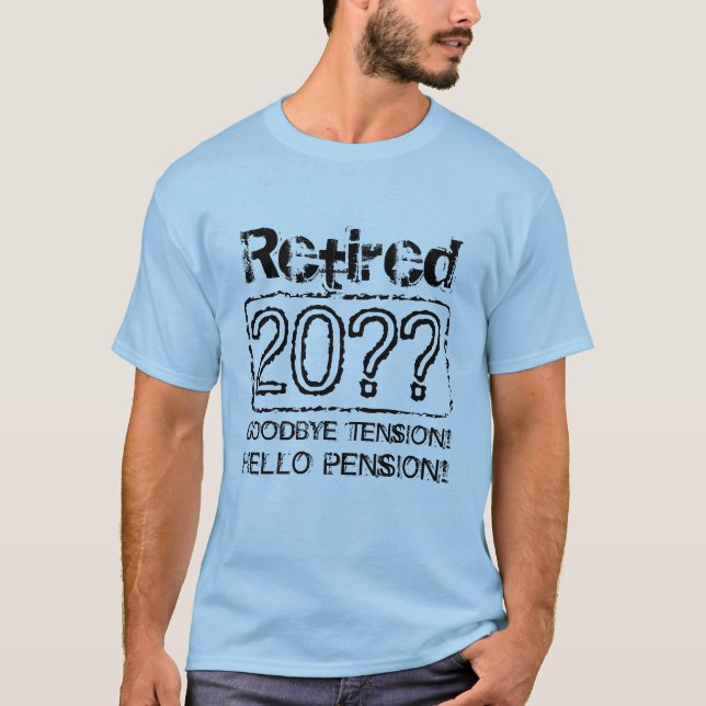 Custom retirement tee shirts for retiring men (Front)