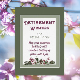 Custom Retirement Wishes for Friend Card