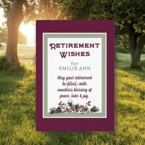  Custom Retirement Wishes for Friend Card