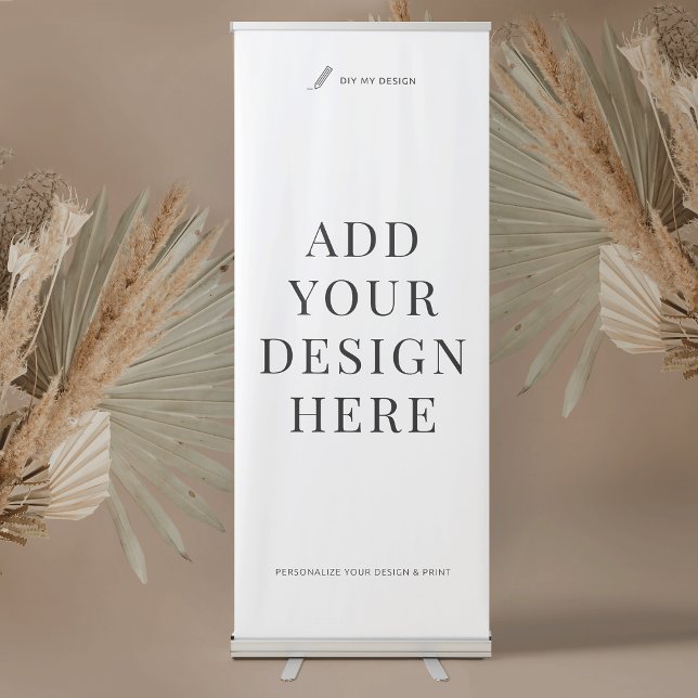 Custom Retractable Banner Printing 33x84" Sign (Custom retractable banner printing - upload your custom  pull up sign design)