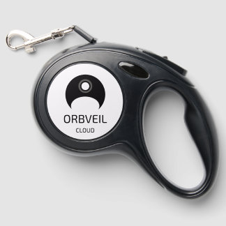Custom Retractable Pet Leash, Black Leash