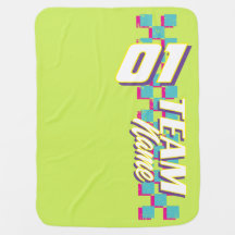 Custom Retro 90s Race Team Number