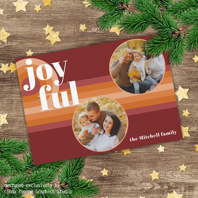 Custom Retro Abstract Waves Art Pattern Holiday Card (Creator Uploaded)