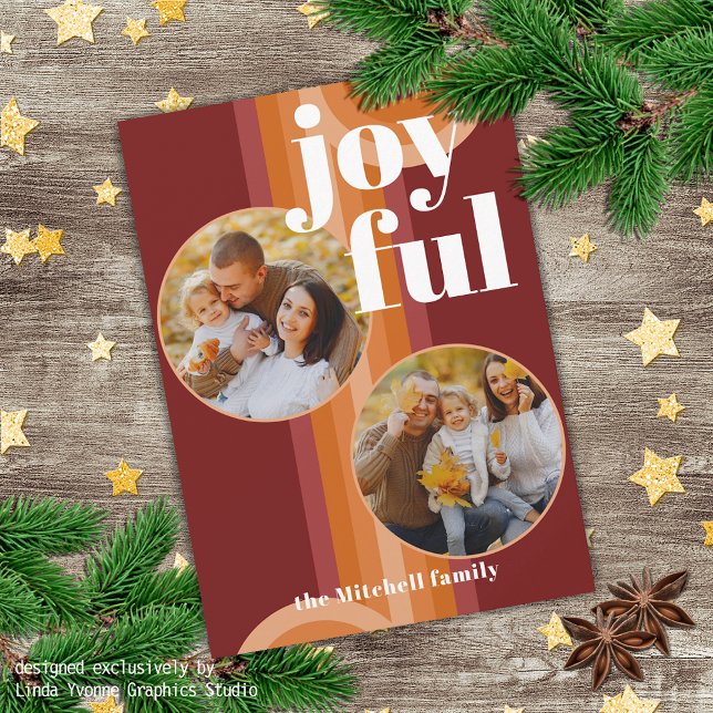 Custom Retro Abstract Waves Art Pattern Holiday Card (Creator Uploaded)