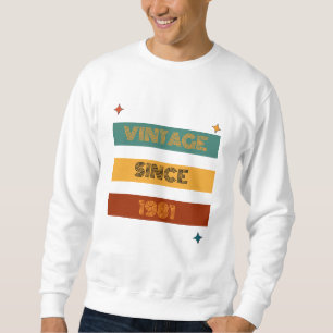 Custom Retro Any Age Birthday Vintage Personalized Sweatshirt